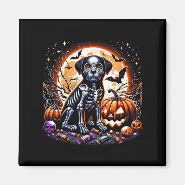 Íman Esqueleto de Cachorro Halloween (Frente)