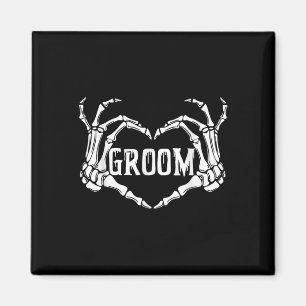 Íman Esqueleto de Groom Spooky Mãos Noivado de Hallowee