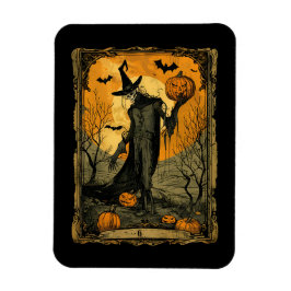 Íman Esqueleto de Halloween com Cartão de Tarot de Abób