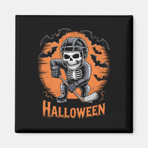 Íman Esqueleto de Halloween de Hóquei no Gelo