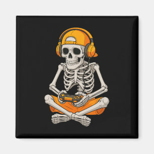 Íman Esqueleto de Halloween Gamer Vídeo Jogos Engraçado