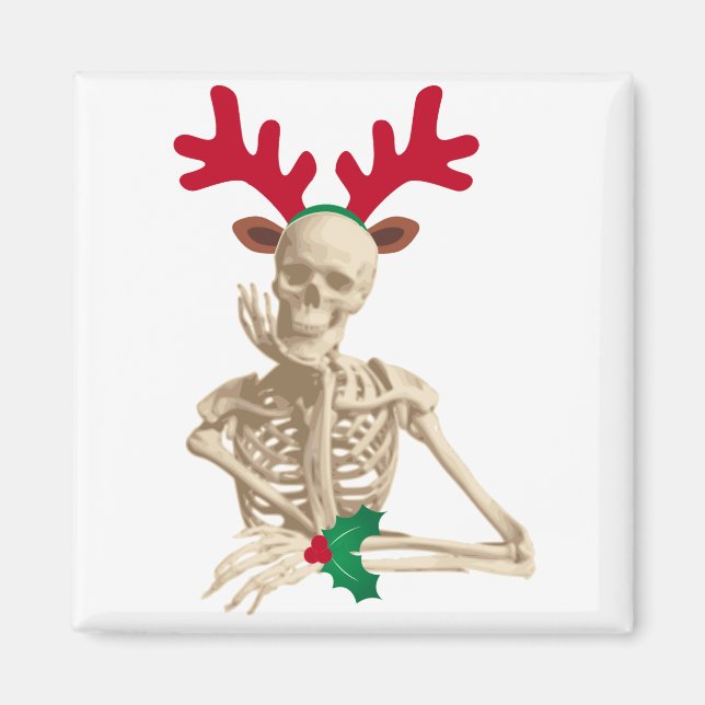 Íman esqueleto de renas de natal (Frente)