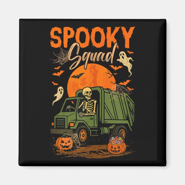 Íman Esqueleto de Spookeen Halloween Dirigindo Lixo Tr (Frente)