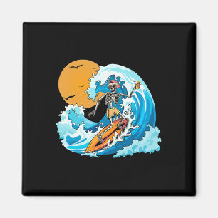 Íman Esqueleto de Vacinação de Verão surfando no Havaí