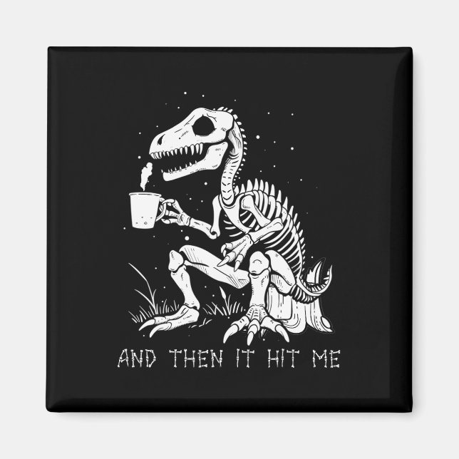 Íman Esqueleto Divertido Dinossauro Gótico de Costume M (Frente)