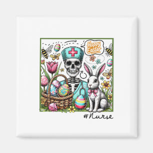 Íman Esqueleto do Dia das Enfermeiras Pascua Coelho Fof