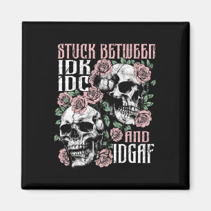 Íman Esqueleto Engraçado Entre Idk Idc Idgaf Hallowe