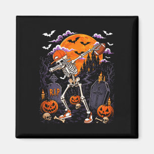 Íman Esqueleto fazendo dabbing fantasia de Halloween jo