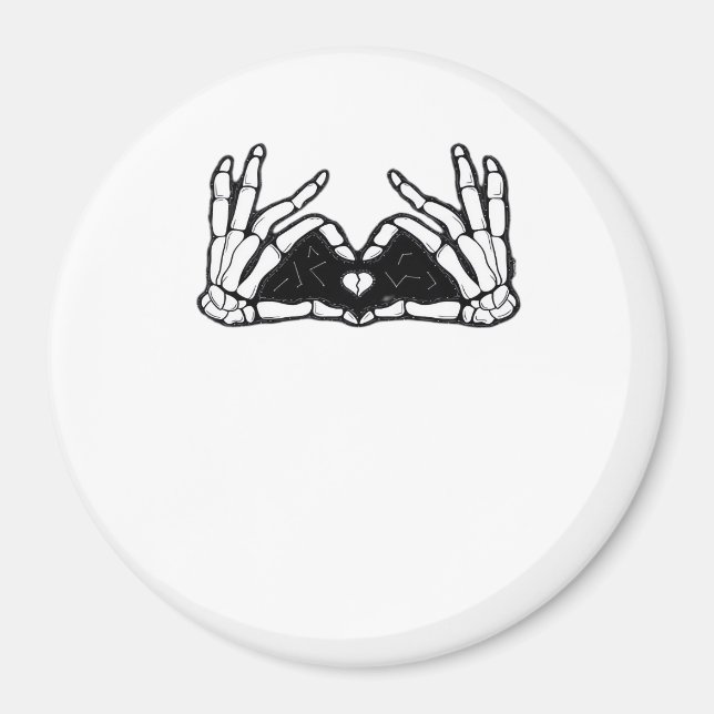 Íman Esqueleto Mãos O Coração (Frente)