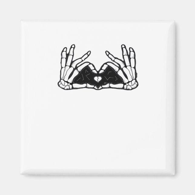 Íman Esqueleto Mãos O Coração (Frente)