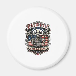 Íman Esqueleto Patriota Cowboy Patriota Escuro Esquelet