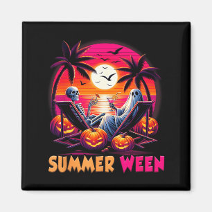 Íman Esqueleto Vibe de Praia de Verão Hallowen Sunset