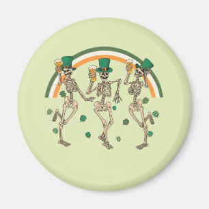 Íman Esqueletos dançando com Cerveja e Camarões