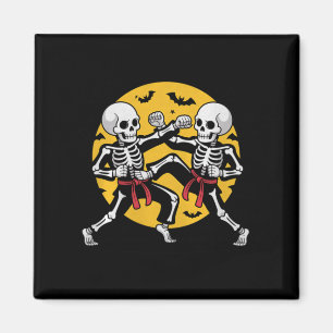 Íman Esqueletos de Halloween Karate Artes Marciais Prem