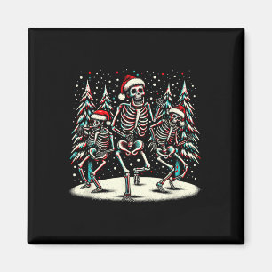 Íman Esqueletos de Natal dançantes - Vintage Halloween 