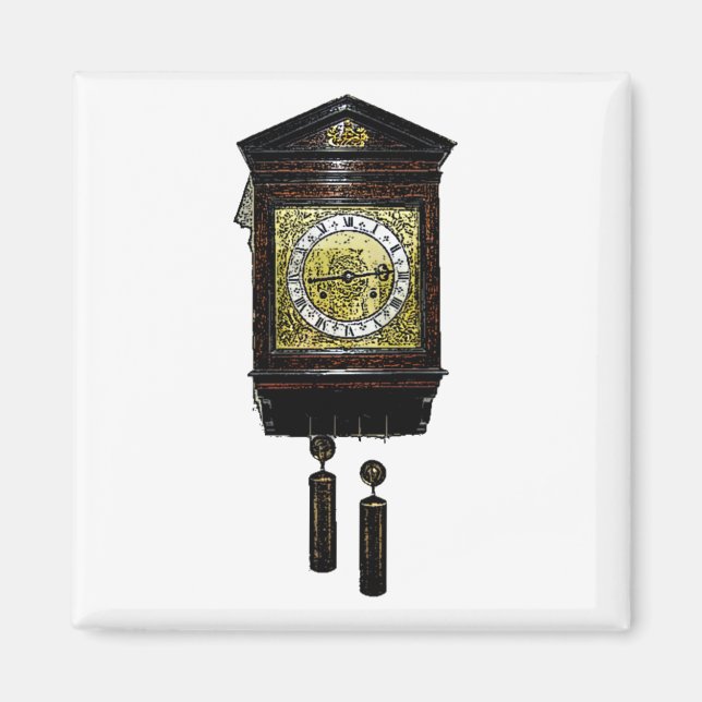 Íman Esquema de Desenho de Tinta do Relógio de Cuco Vin (Frente)