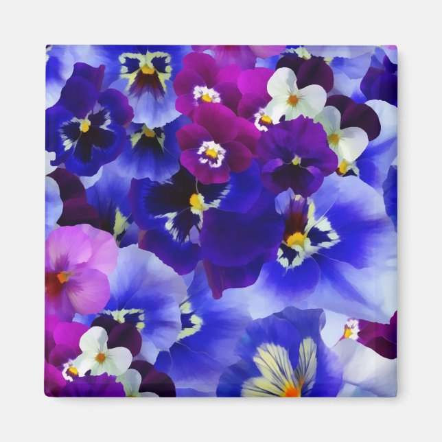 Íman Esquema de Flor Azul (Frente)