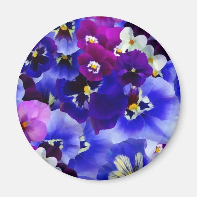 Íman Esquema de Flor Azul (Frente)