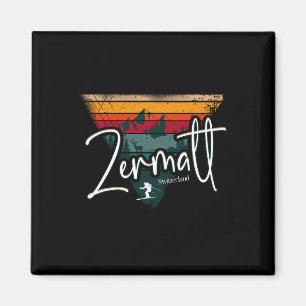 Íman Esqui Alpino Zermatt Vintage Alpes Suíços Suíça