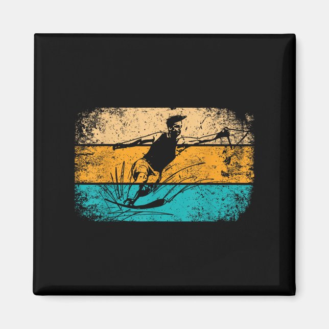 Íman Esqui Aquático Vintage Retrô (Frente)