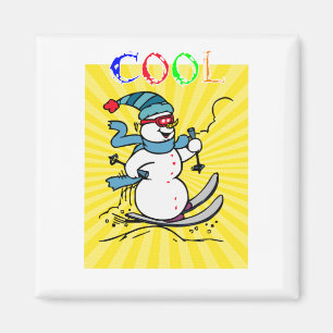 Íman Esqui Colorido de Snowman bonitão engraçado