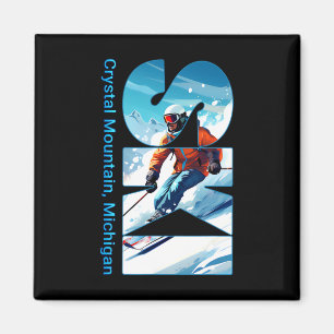 Íman Esqui de Crystal Mountain Michigan Fora de Esqui