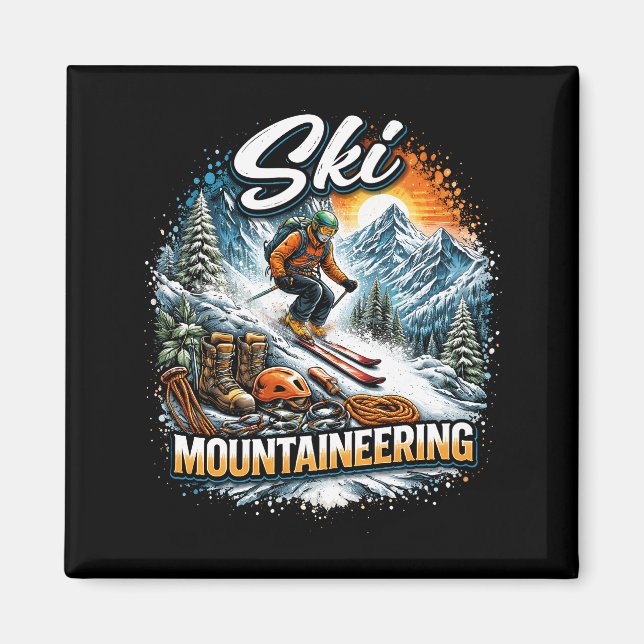 Íman Esqui de Montanha (Frente)