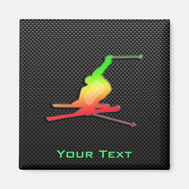 Íman Esqui de neve elegante (Frente)