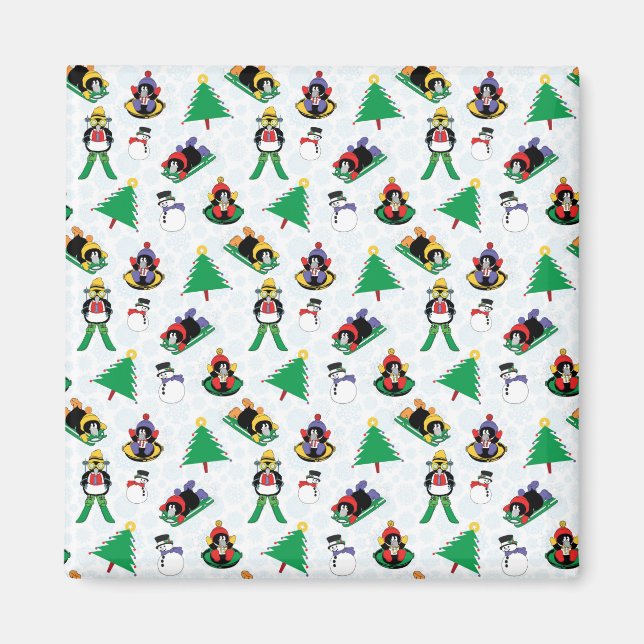 Íman Esqui de pinguim de Natal (Frente)