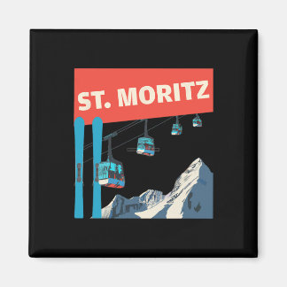 Íman Esqui em St. Moritz - Retro Esqui St. Moritz