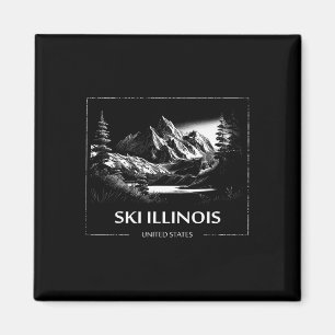Íman Esqui Illinois Estados Unidos Esqui Esquiador