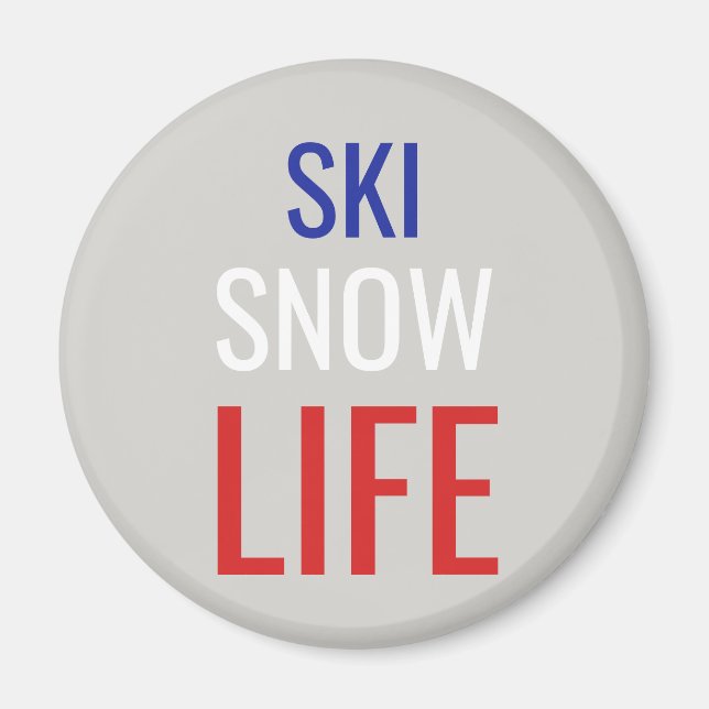 Íman Esqui, Neve, Vida (Frente)