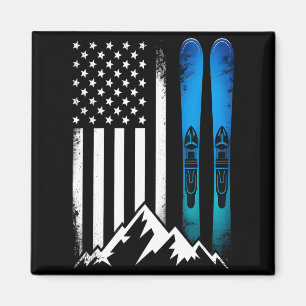 Íman Esqui usa bandeira esporte de inverno esquiador ba