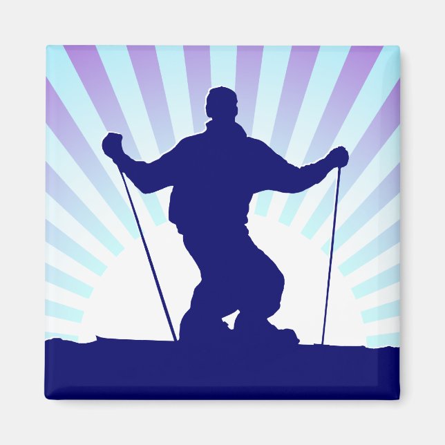 Íman esquiador de descida (Frente)