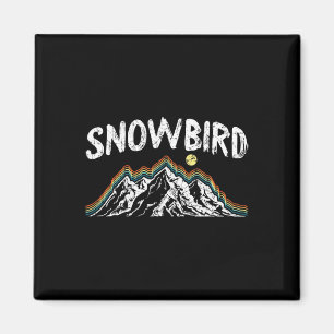 Íman Esquiador de Esquí Retro Snowbird Esportes de Inve