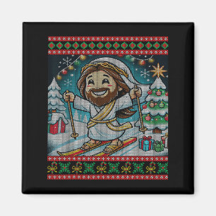 Íman Esquiando Jesus Feliz Aniversário Fé Cristã C Nata