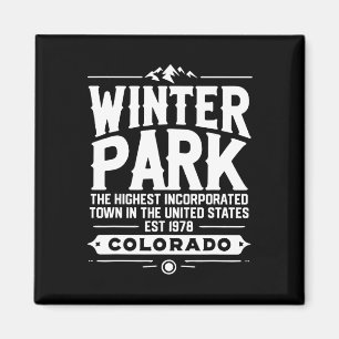Íman Esquiar Parque de Inverno Colorado Esquiador Esqui