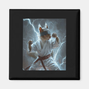 Íman Esquilo de Arte Marcial Vestindo Karate Gi Lightni