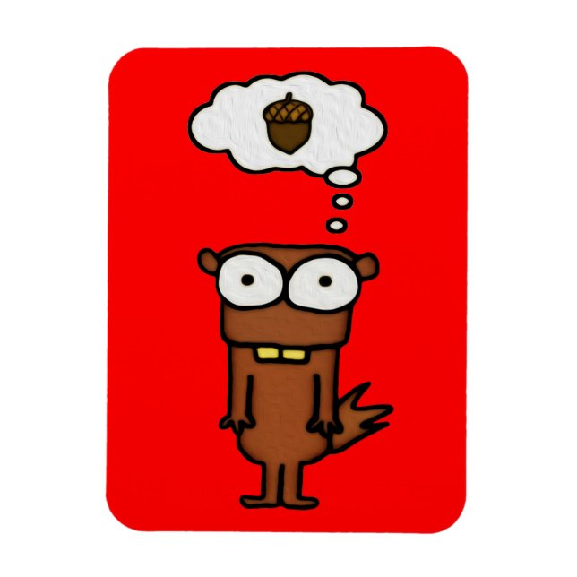 Íman Esquilo de desenho animado (Vertical)