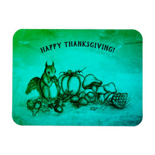 Íman Esquilo no outono, Feliz Ação de Graças!