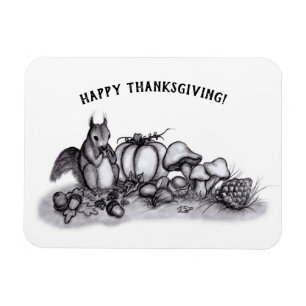 Íman Esquilo no outono, Feliz Ação de Graças!