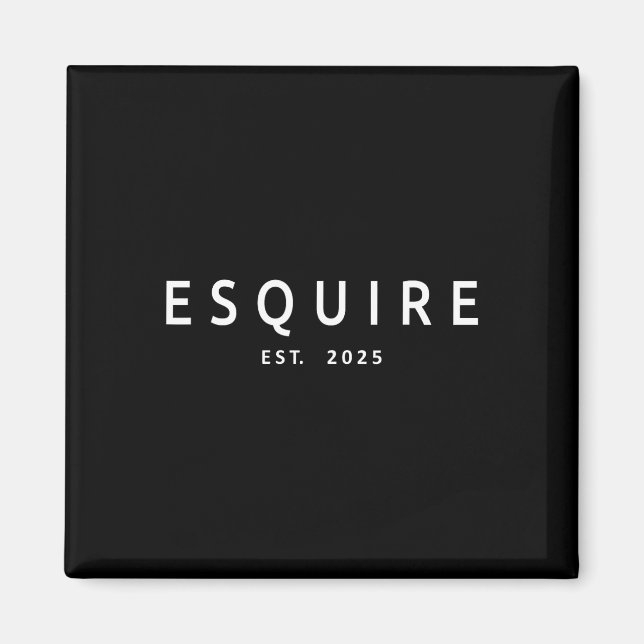 Íman Esquire Est. 2025 Promotor de Lei Gradu (Frente)