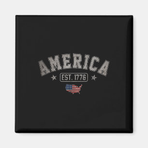 Íman Est 1776 Patriótico Bandeira Americana Americana 4