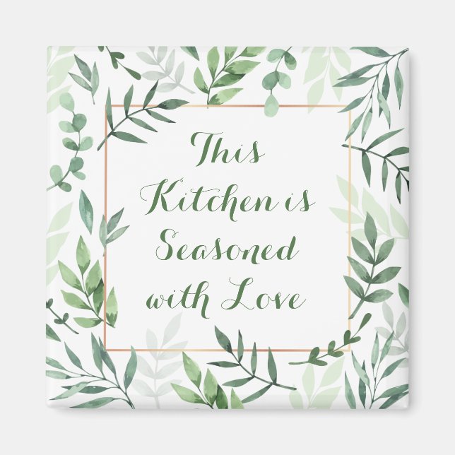 Íman Esta cozinha está assoada com refrigerador de amor (Frente)