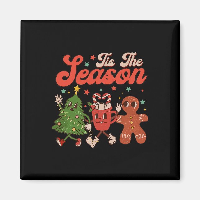 Íman Esta É A Época Natal Árvore Gingerbird Cookie C (Frente)