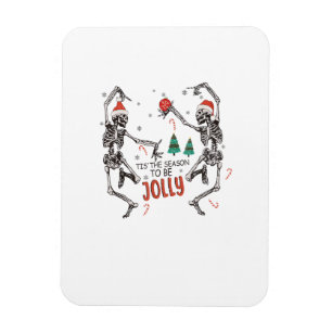 Íman Esta É A Época Para Jolly Funny Christmas Skeleton