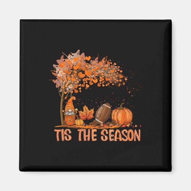 Íman Esta É A Época Pumpkin Spice Futebol Fall Folhas (Frente)