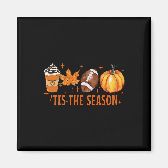 Íman Esta É A Época Pumpkin Spice Latte Halloween Fall (Frente)