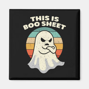 Íman Esta É A Folha De Boo Ghost Retro Halloween Costum