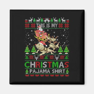 Íman Esta é Minha Camisa de Pijama de Natal Dragão Barb